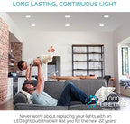 LUXRITE 4-Pack BR30 LED Bulb, 65W Equivalent, 3 Colors 2700K | 3000K | 5000K, Dimmable, 850 Lumens, LED Flood Light Bulbs, 10W, Damp Rated, Indoor/Outdoor - Living Room, Kitchen, and Recessed - Image 4