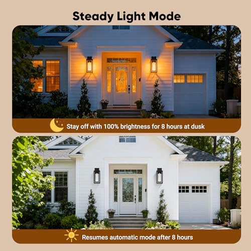 15.78'' Motion Sensor Water Ripple Porch Light,Outdoor Wall Sconce Light - Image 3