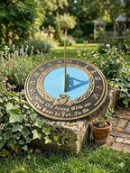 Brass Garden Sundial 10 Inch Engraved Grow Old with Me Outdoor Garden Home Decor Gift - Image 5