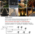 6 Pack 3W Cool White LED In Ground Well Light 12V 24V Low Voltage - Image 5