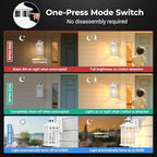 White Dusk to Dawn Outdoor Lighting, Modern Exterior Lighting Fixtures with Motion Sensor 4 Modes, Patio Lights Outside Waterproof for House, Garden, Front Porch, Brightness Distance Adjustable - Image 2