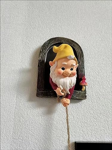 Resin Elves Statue,Dwarf Climbing Garden Sculpture,Gnome Tree Hugger Decor - Image 4