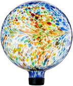 Kunjocy 10 Inch Gazing Balls for Garden, Hand Blown Indoor Outdoor Glass Garden Globes Balls for Outside Festive Yard Lawn Ornaments Decoration (Dark Blue) by Kunjocy