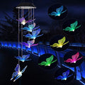 Butterfly Color Changing Solar Wind Chimes Outdoor, for mom, Women,Grandma,Daughter,Aunt,Friend,Wife,Sister.Yard Decor Birthday Gifts,Gardening Gift for Christmas by ShangTianFeng
