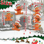 3 Pack Metal Christmas Yard Signs Decor for Multiple Stacked,Voumsil Christmas Yard Stakes with Gingerbread Man Fall Yard Decor for Outside Garden Yard Lawn Porch - Image 5
