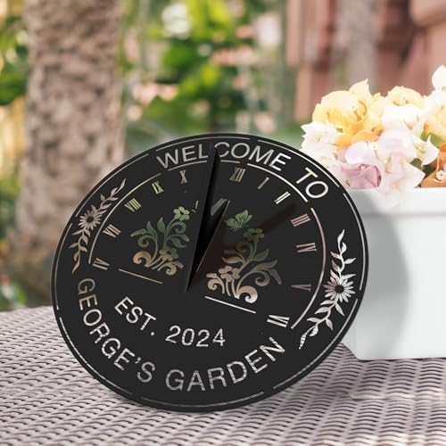 Personalized Butterfly sundials for the garden, Welcome to our Secret Garden Signs,Grow with love Flowers Garden Yard signs,Gardening Gifts for women,Gift Gardener Gift for Mom/Nana Mother's Day Gift - Image 4