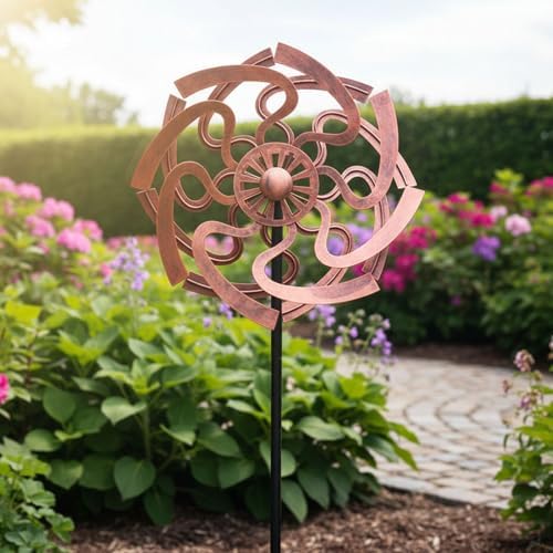 Garden Wind Spinner Outdoor Metal Yard Sculpture for Patio Lawn - Image 3