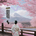 Carefree Fish Wind Chime Use Musical Wind Bell Tubes 31Inch Asian Style Family Love Garden Decor Japanese Cherry Blossom （Patent No.: US D1,104,819 S） - Image 4