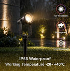 ZYAN Landscape Spotlights, Dimmable, Timer, Auto On Off, Low Voltage, Plug and Play, IP65 Waterproof, 2700K Warm White, for Garden Yard Pathway (6 Pack) - Image 4