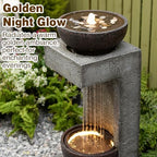 Sunlinua 34h Modern Outdoor Water Fountain with Rain Curtain - Image 2