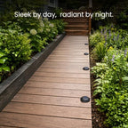 Home Zone Living 4PK Solar Deck Lights, Outdoor Dock and Driveway, Black - Image 3