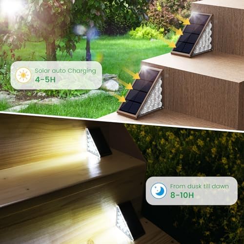 JOFIOS Solar Step Lights for Outside, 24-Pack Waterproof IP67 Deck Lights for Staircase, Patio, Front Step (Cool White) - Image 2