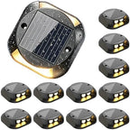 Quntis Solar Driveway Lights Outdoor Waterproof, Warm White 12 Pack by Quntis