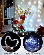Treela 8 Pack Solar String Lights Outdoor Waterproof, Cool White - Image 3