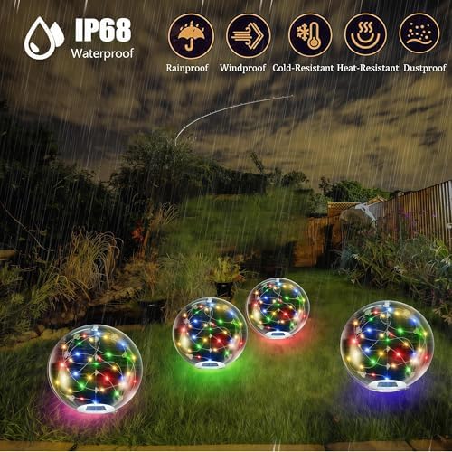 14" Solar Powered Floating Pool Lights - RGB Colorful LED Inflatable Glow Balls, Waterproof Floating Pool Lights for Party Patio Decor (RGB-4 Pack) - Image 3