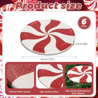 Dunzy 6 Pcs Peppermint Outdoor Decor Christmas Stepping Stone, 8", Sty1 - Image 3