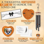 32 inch Black DIY Photo Insert Memorial Wind Chimes for Loss of Loved One - Image 5