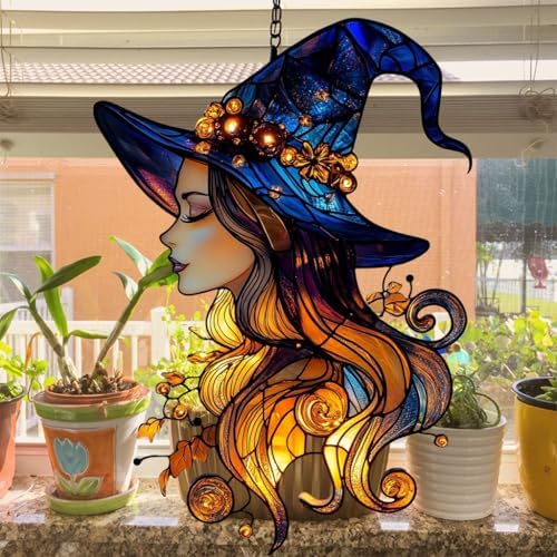 Cute Gentle Witch Acrylic Suncatcher - Image 4
