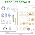 Rivvlive 6 Sets DIY Crystal Suncatcher Kit Sun Catchers Making Supplies Kit with 3 Size Tall Trellis for Potted Plants Indoor Plant Stake Suncatcher Decoration for Office Home - Image 2
