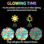 2026 Colorful Glow-in-the-Dark Garden Stones, Luminous Pebbles for Walkways & Aquariums, Rainbow Glow Rocks Outdoor Decor, Nighttime Stepping Stone Fillers, Patio Landscape Lighting (B,600) - Image 3
