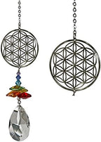 Woodstock Chimes Woodstock Rainbow Makers Collection, Crystal Fantasy, 4.5'' Flower of Life Crystal Fantasies Crystal Suncatchers for Outdoor, Patio, Home or Garden Décor (CFFL) - Image 2