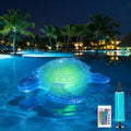 26.5inch Solar Pool Floats Lights,IP68 Waterproof Solar Powered Floating Pool Lights,16RGB Colors Turtle Inflatable Light Up Pool Float for Above Ground Pools,Outdoor Swimming Pool Decorations(1Pc) by Foxgor