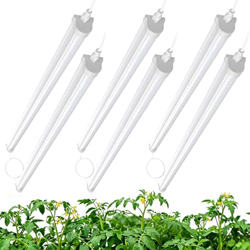 JESLED 4FT Grow Lights, 5000K Full Spectrum Sunlight White, V-Shaped Beam by JESLED