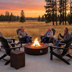COSIEST 2-Piece Outdoor Propane Firepit Table Set w Tank Table, Certified, 42 inch Dark Fire Table (50,000 BTU) w 16 inches Tank Cover Side Table 20lb for Garden,Pool,Backyard - Image 3