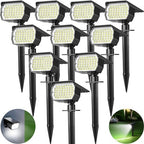 Tadyreal Solar Spot Lights Outdoor 10 Pack, [46 LED/3 Modes] Solar Landscape Spotlights Waterproof, 2-in-1 Auto On/Off Solar Powered Lights for Outside Yard Garden Wall Pathway(Cool White) by TadyrealSolarLights