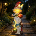 Garden Gnome Statue Solar Lights, Funny Faceless Triple Gnomes Sculptures Spring Decorations Outdoor Porch Patio Lawn Yard Art Balcony Home Decor Figurine, Birthday Gifts for Woman Mom Grandma by Scuyari