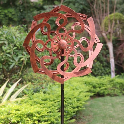 Garden Wind Spinner Outdoor Metal Yard Sculpture for Patio Lawn - Image 5