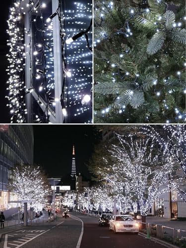 Solar String Lights Outdoor 6 Pack 600 LED 198FT Christmas Light Cool White - Image 6