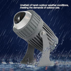 10W Rotation Spotlight Long Range LED Flood Lights, Narrow Beam Angle Landscape Lamps, AC 85-265V Outdoor Wall Washer, IP65 Building Exterior Wall Lighting Projector(Red) - Image 6