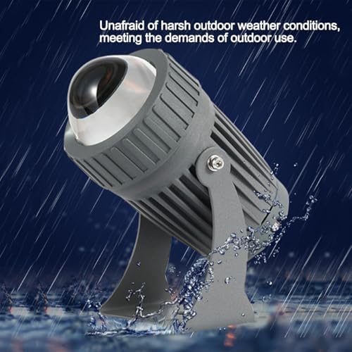 10W Rotation Spotlight Long Range LED Flood Lights, Narrow Beam Angle Landscape Lamps, AC 85-265V Outdoor Wall Washer, IP65 Building Exterior Wall Lighting Projector(RGB) - Image 6