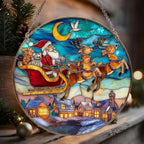 Santa Sleigh Christmas Mosaic Effect Acrylic Suncatcher - Image 5