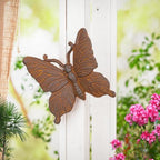 Sungmor Cast Iron Butterfly Statue, Full Rust Animal Collection Figurines - Image 3