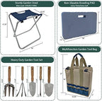 Gardening Tool Set,Garden Stool with Tools - Image 4