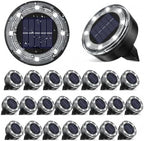 vighep Mini Solar Ground Lights 24 Pack, 2.2-Inch Solar Disk Lights Outdoor by Vighep