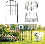 20.58ft (L) x 24in (H) Decorative Garden Fence Panels - Animal Barrier Fence No Dig Fencing Rustproof Metal Wire Edging Panel Border Apply to Dog Fencing for Yard Outdoor Decor Flower Beds by Ticanros