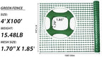 PotatoLife 4'x100' Plastic Mesh Fence for Garden with 100 Zip Ties, Green - Image 3
