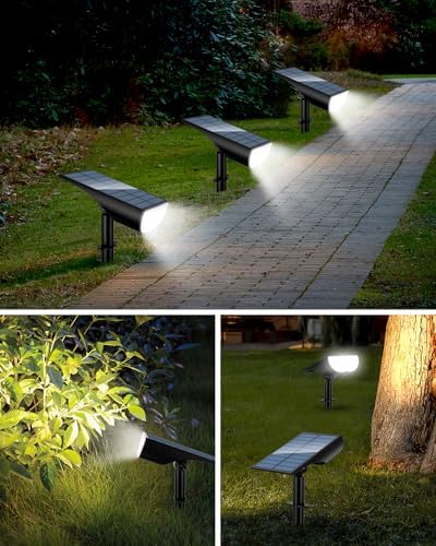 Solar Spotlights Outdoor Waterproof IP65, 3 Lighting Modes Outdoor Solar Spot Lights for Yard Pathway Landscape, Cold White, 2 Pack - Image 7