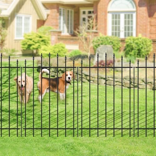 36” x 12’ No-Dig Metal Garden Fence with Stakes, Panels Fencing for Dogs - Image 6