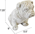 Athens Small Bulldog Statue, Marble Tone - Image 3