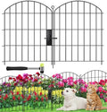 Decorative Garden Fence 24in (H) x16ft (L),Arched Metal No Dig by HEYRSUN