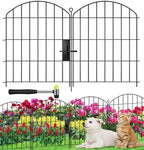 Decorative Garden Fence 24in (H) x16ft (L),Arched Metal No Dig by HEYRSUN