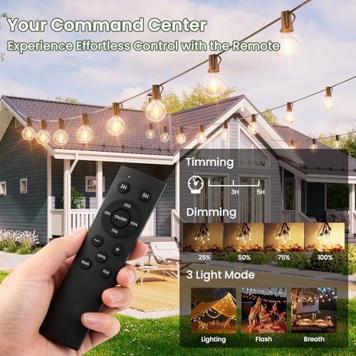 Svater Solar String Lights Outdoor Waterproof LED 75 FT, Remote Dimmable - Image 3