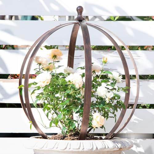 Garden Obelisk Trellis for Climbing Plants – 18"x22" Metal Support by Goooxim