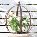 Garden Obelisk Trellis for Climbing Plants – 18"x22" Metal Support by Goooxim