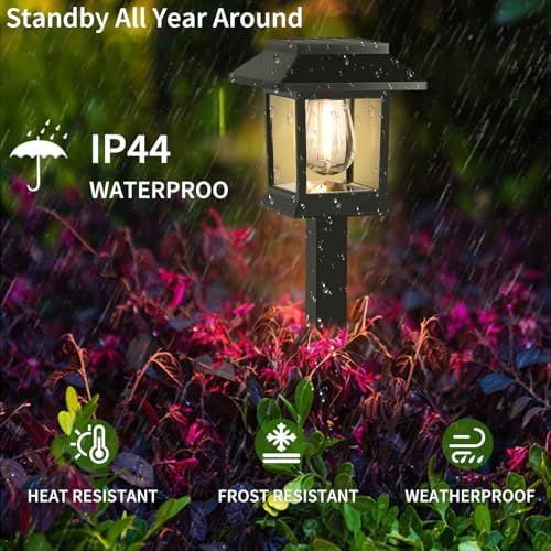 Greluna Solar Lights Outdoor,12 Pack 3000K Waterproof Auto On/Off Solar Pathway Lights for Your Garden, Landscape, Path, Yard, Patio, Driveway,Walkway Decor - Image 4
