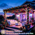 YEGUO 4 Pack Multicolor Solar Fairy Lights, Each 33ft 100 LED Christmas Lights Outdoor Waterproof, 8 Modes Sliver Wire Solar String Lights - Image 5